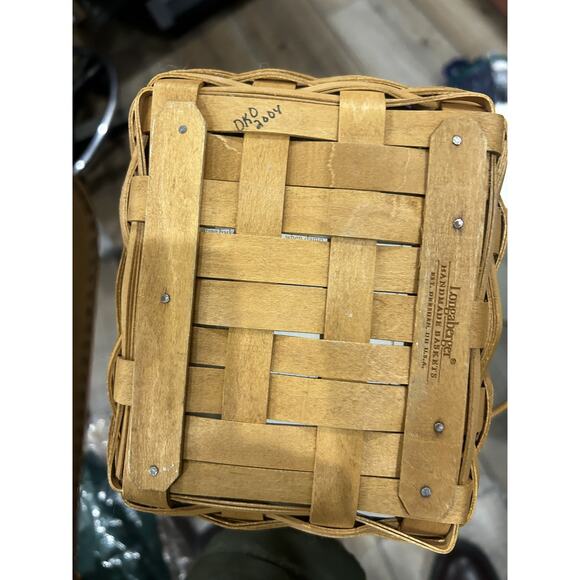 Longaberger Tiny Tote Basket Combo Heritage Green Liner &‎ Protector - Picture 4 of 4